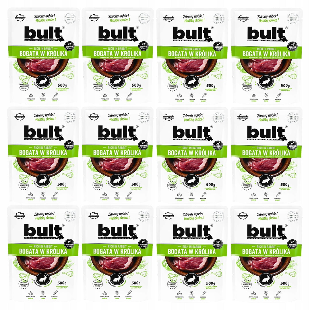 BULT Mokra Karma Dla Psa Saszetka Królik 12x500g