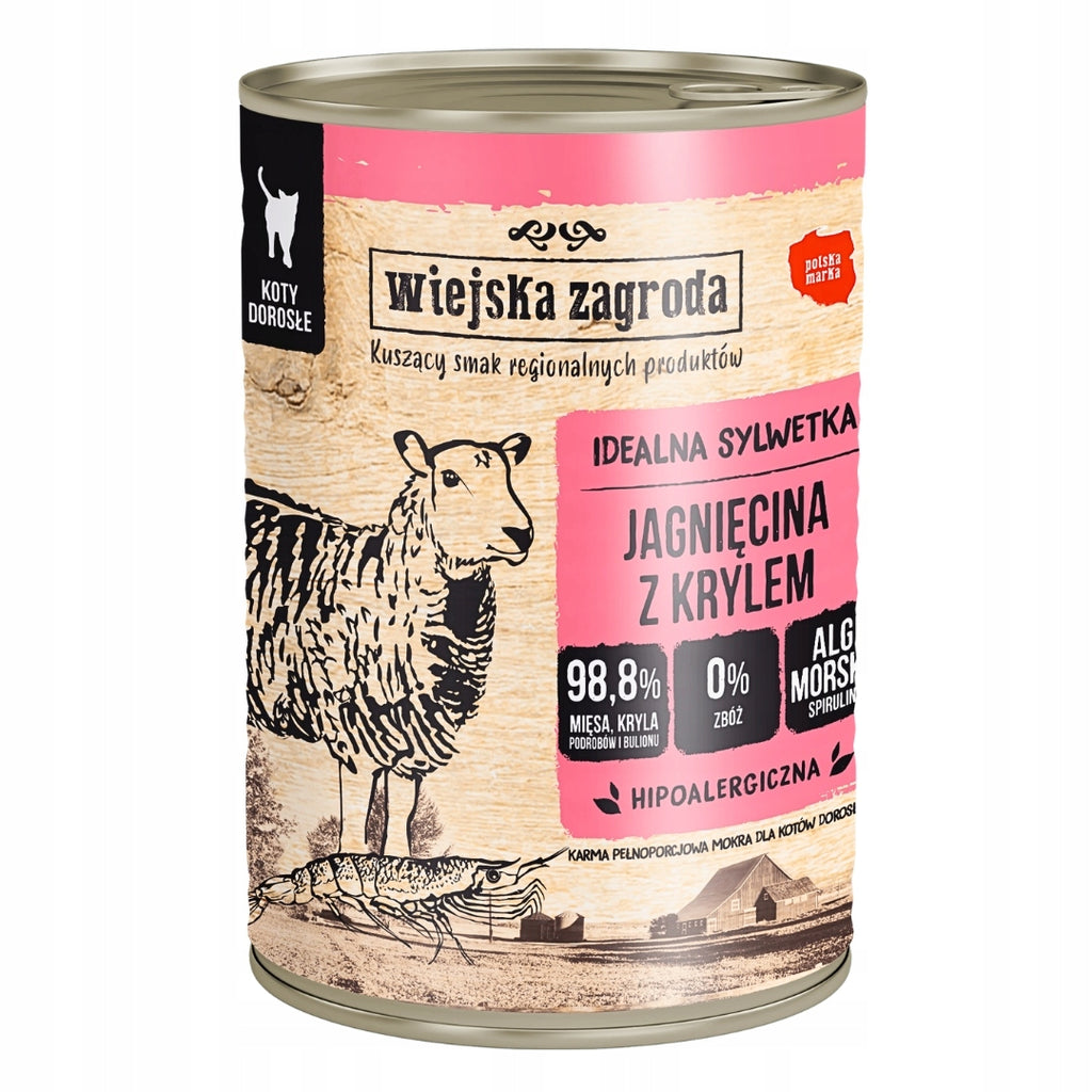 Wiejska Zagroda Mokra Karma Dla Kota Bezzbożowa Mix 3 Smaków 12x400g